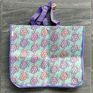 NWT Simply Southern Turtle Print Jumbo Eco Tote Bag – Recycled Plastic